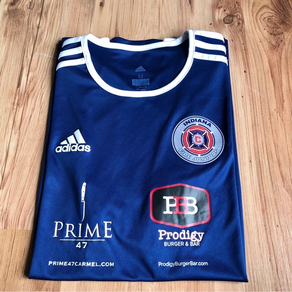 ADIDAS Climalite Active Shirt INDIANA FIRE JUNIORS Blue Medium Men’s - Picture 2 of 16